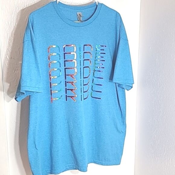 Pride-Blue T-Shirt with Holographic PRIDE on the front, Size XL,  NWOT - Picture 1 of 6